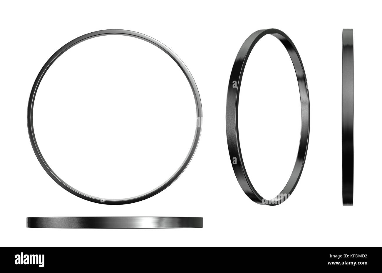 Silber Ring drei Dimension Stockfoto