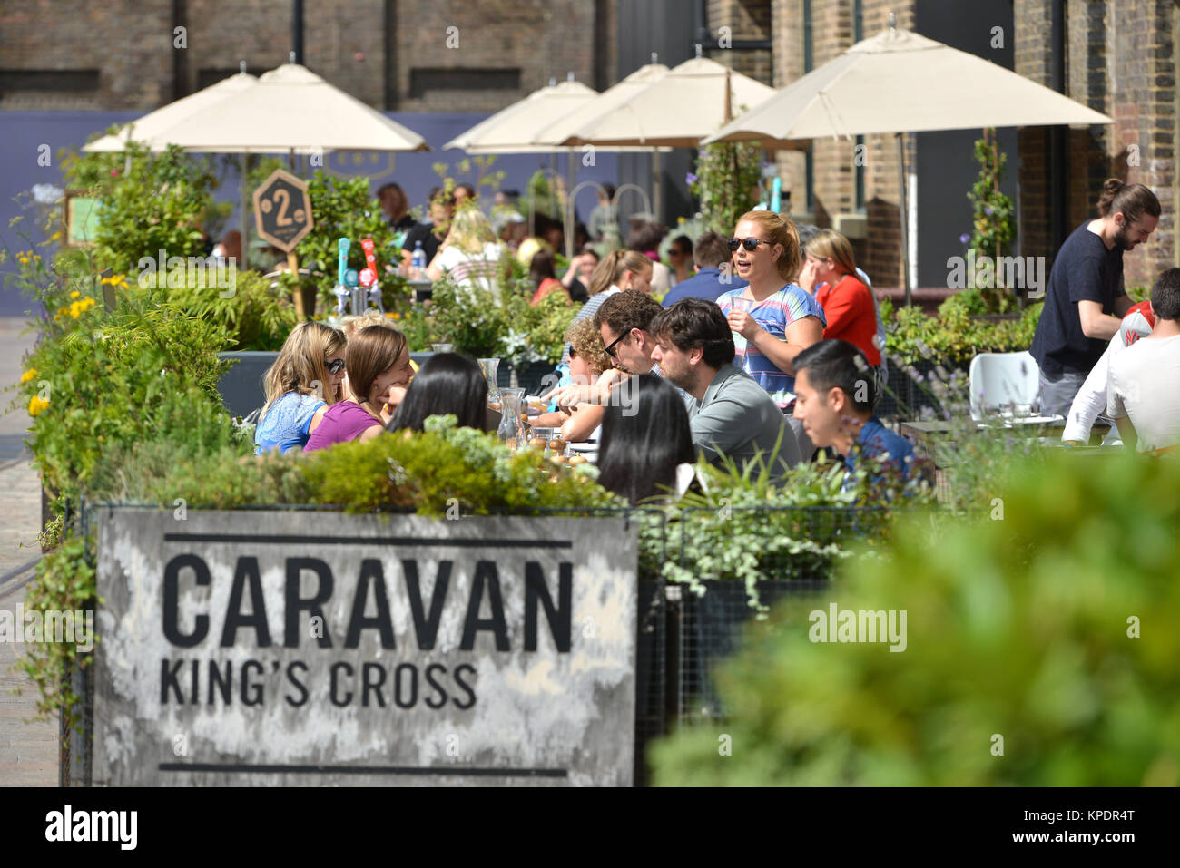 Caravan Restaurant, Getreidespeicher Square, Kings Cross, London Stockfoto