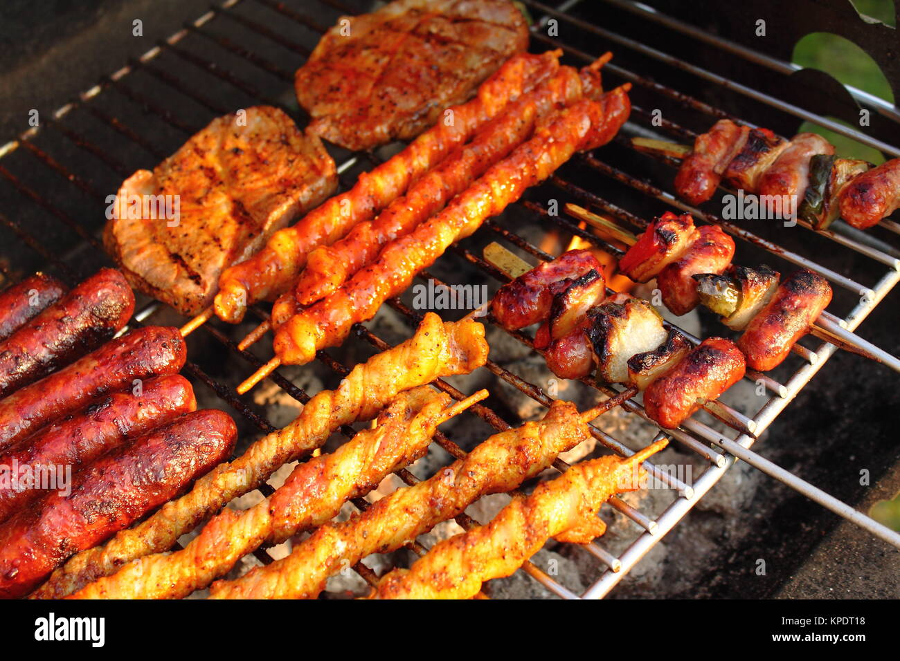 Grillen typisch deutsche Stockfoto