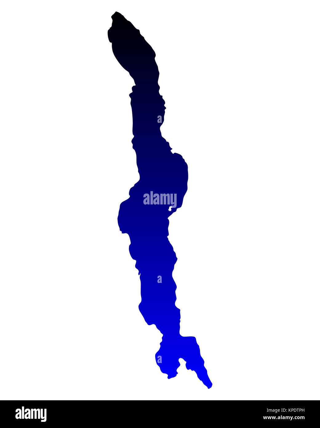 Karte von Lake Malawi Stockfoto