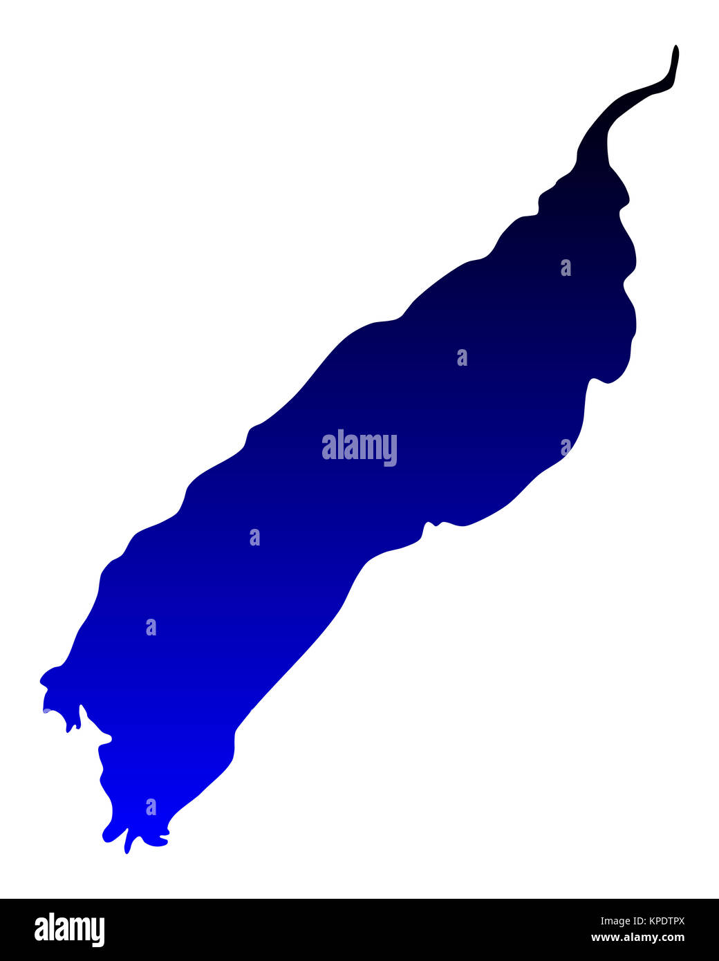 Karte von Lake Albert Stockfoto