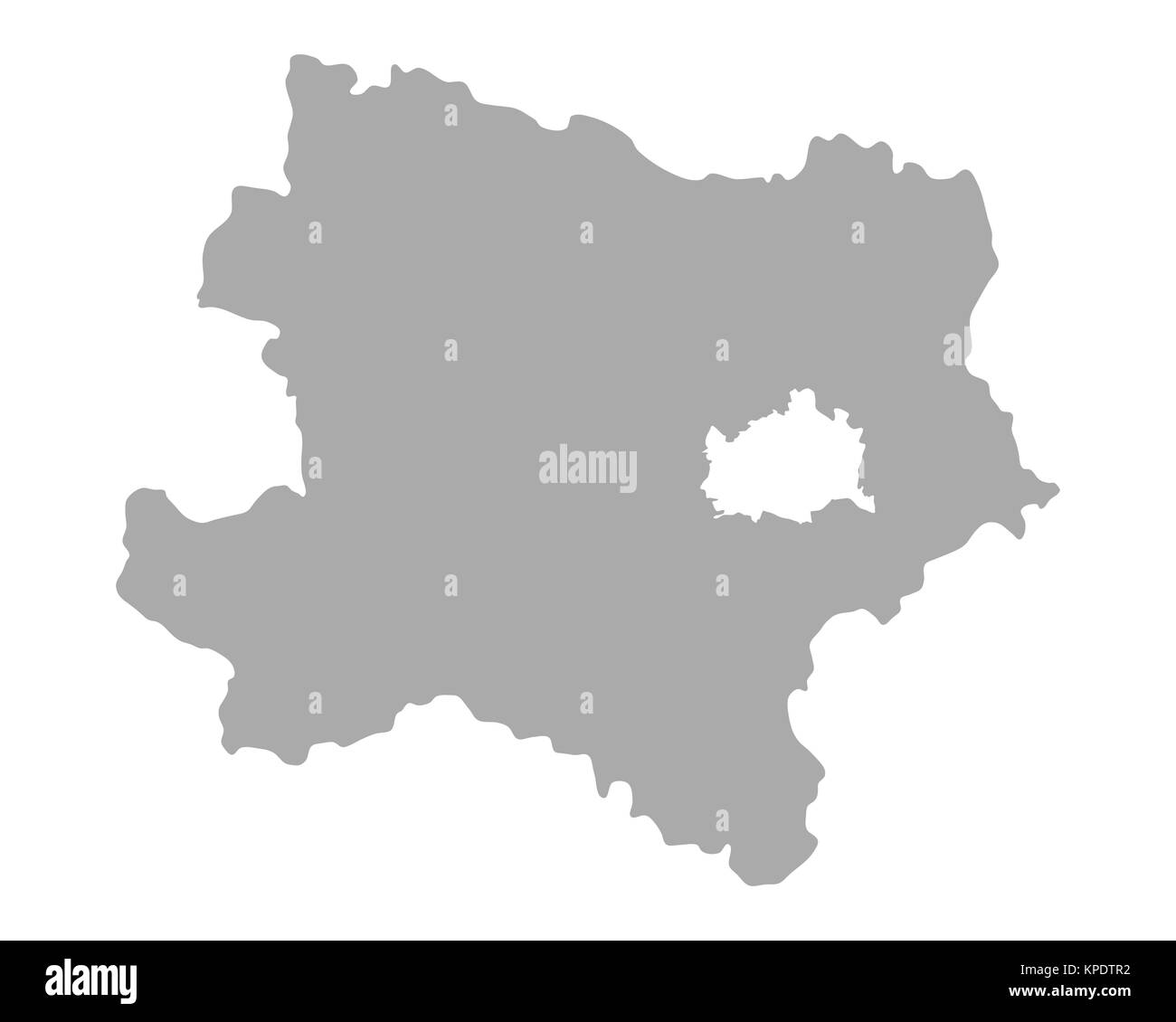 Karte von Niederösterreich Stockfoto