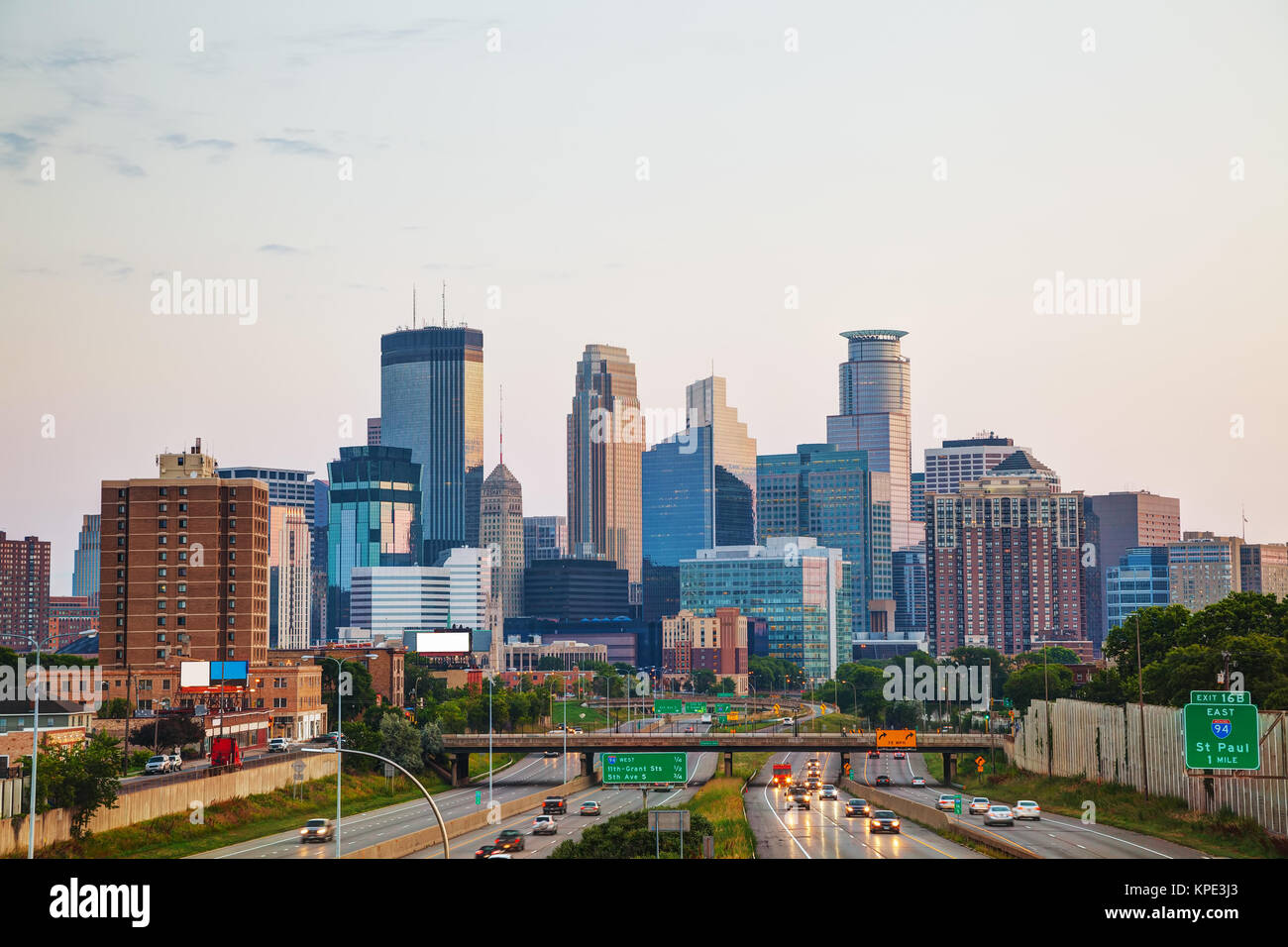 Die Innenstadt von Minneapolis, Minnesota Stockfoto