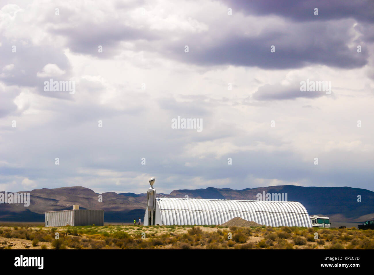 Das Alien Research Center Häuser ungewöhnliche extraterrestrische Erinnerungsstücke. Stockfoto