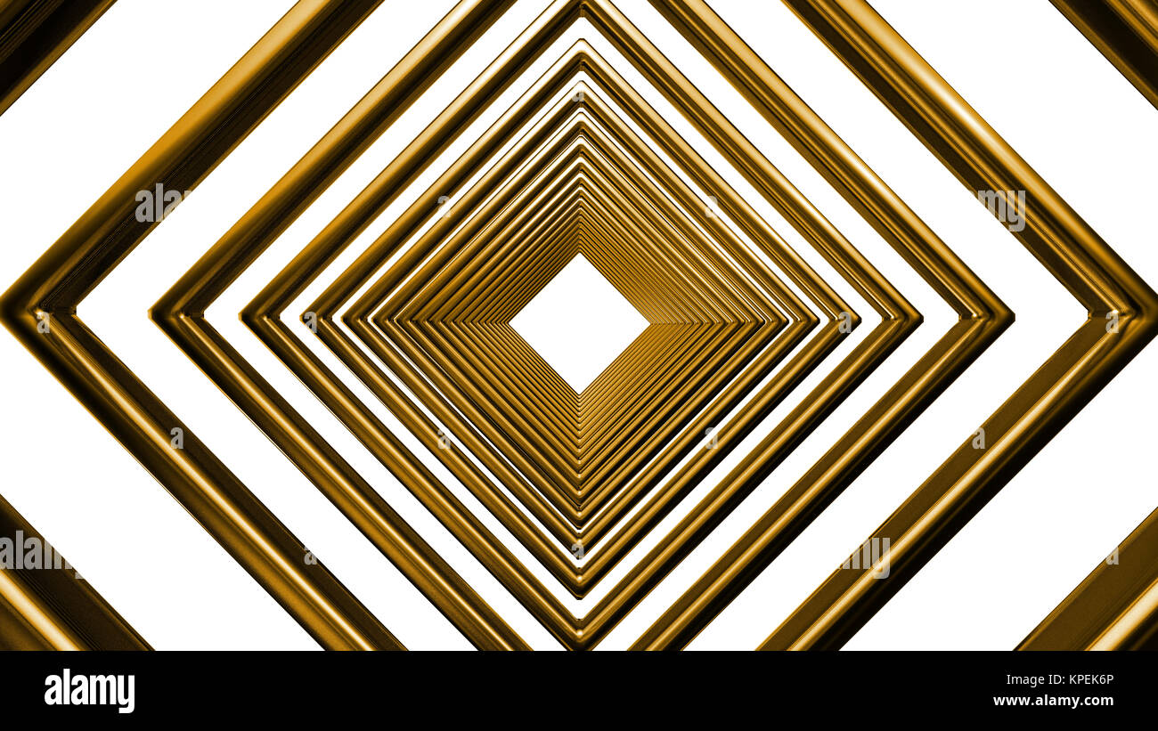 Abstrakte futuristische Square gold Muster Stockfoto