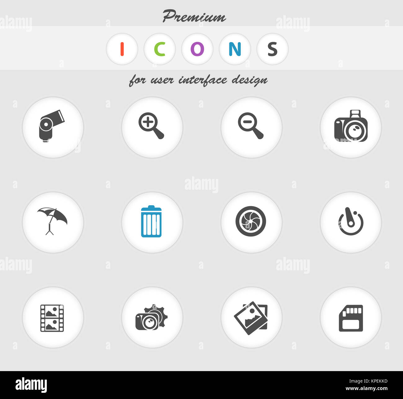 Fotografie-Silhouette-Symbole Stockfoto