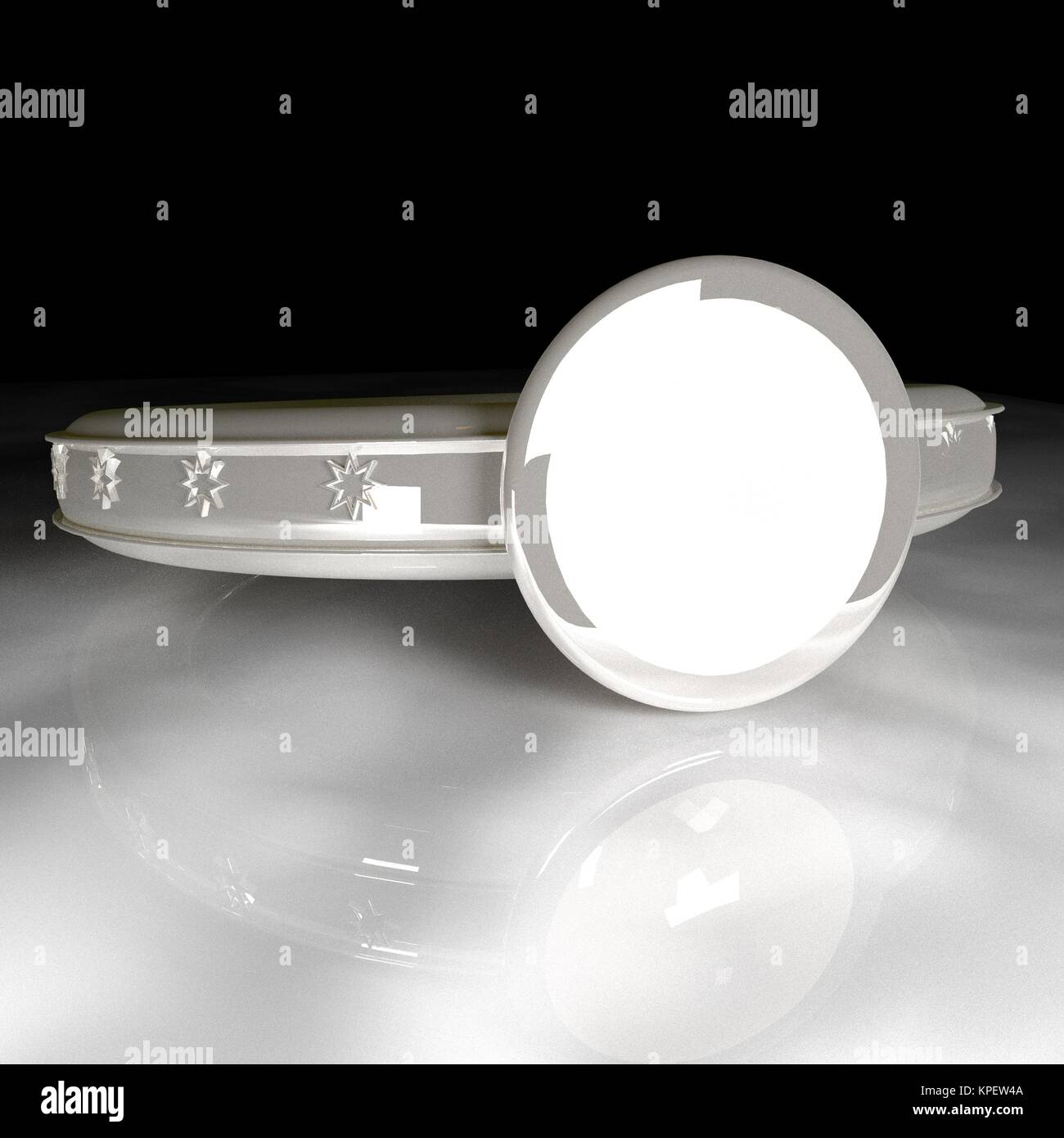 Weißer Ring, 3d Stockfoto