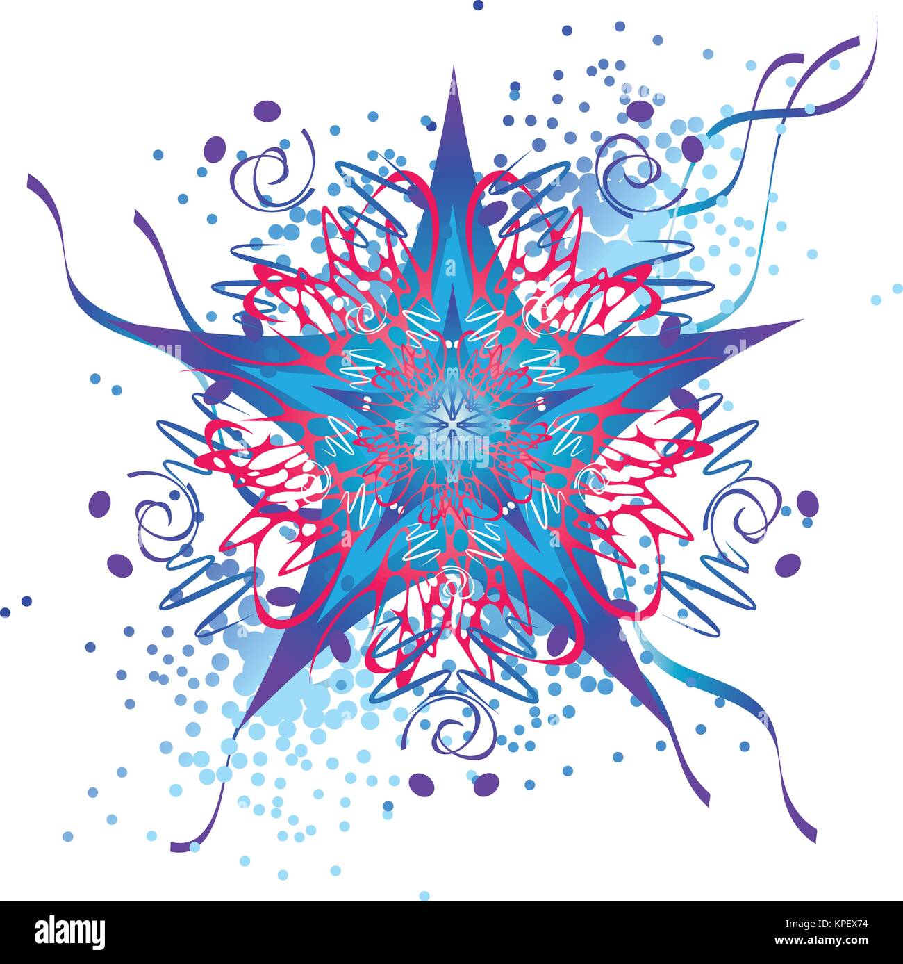 Star Design, abstrakte dekorative Stilisierten Stern Stock Vektor