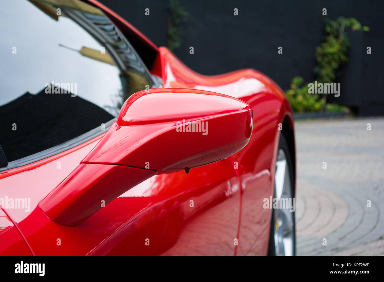 Luxus rotes Auto Details anzeigen elegant und schön Stockfoto