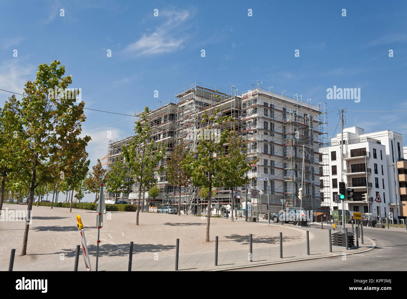 Baustelle des neuen Europaviertels in Frankfurt am Main Stockfoto