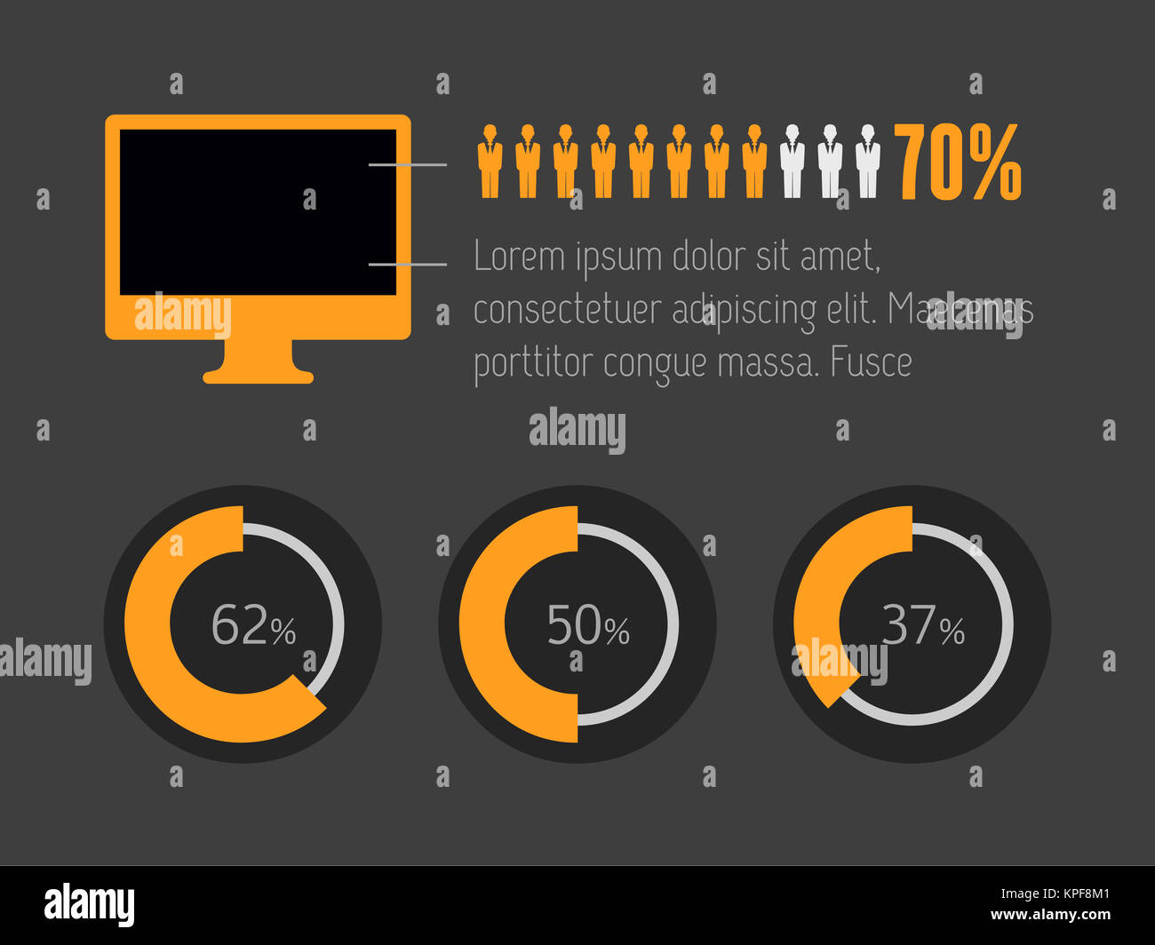 Flache Infografik Elemente. Vector Illustration EPS 10. Stockfoto