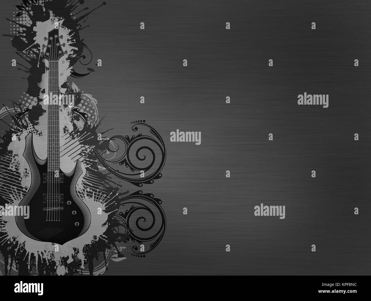 Gitarre metallische Textur. 2D-Grafik. Computer Design. Hintergrund Stockfoto