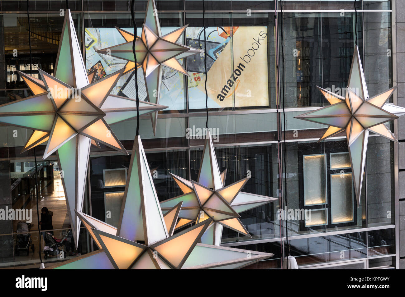 Amazon Bücher im Time Warner Center, Columbus Circle, NYC, USA Stockfoto