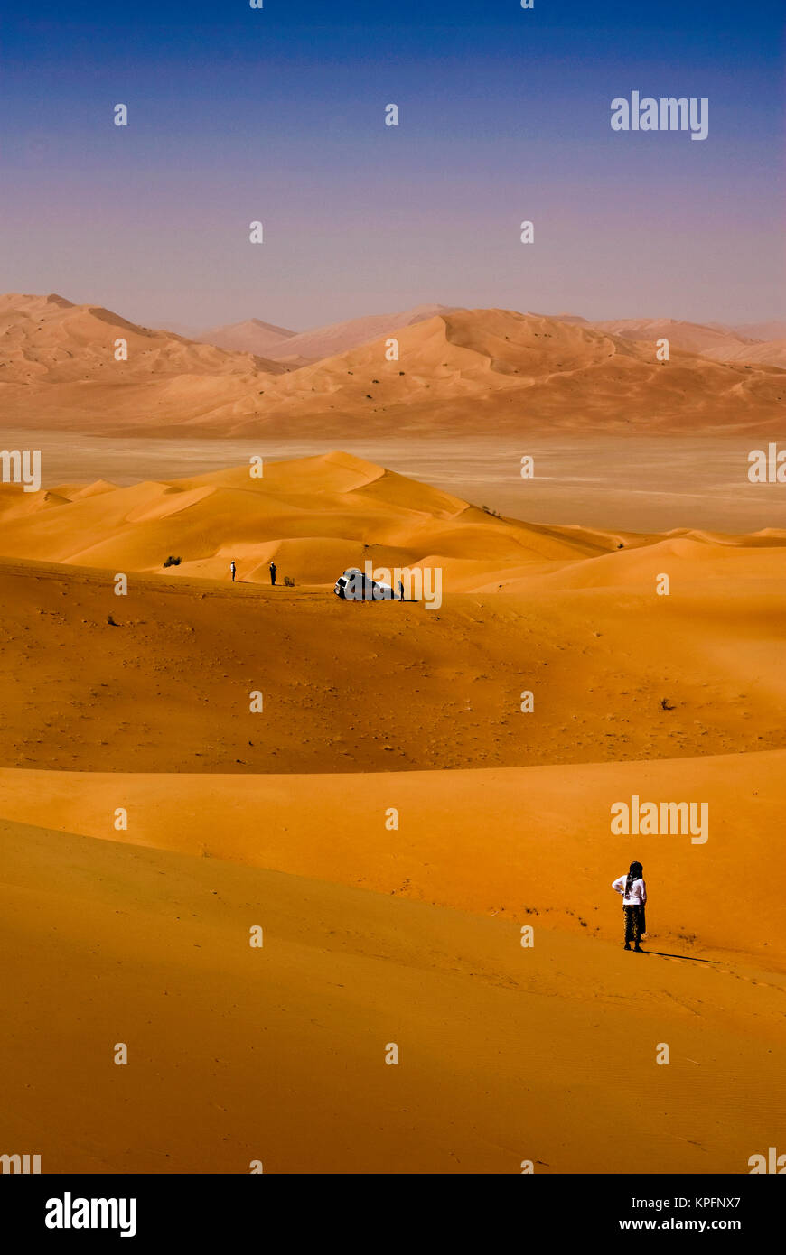 Oman, Rub Al Khali Wüste, fahren in den Dünen Stockfoto