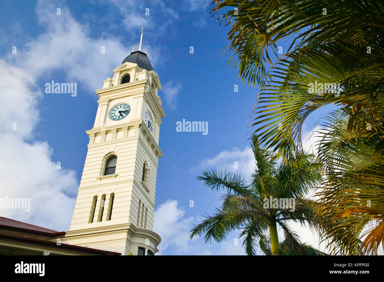Australien, Queensland Fraser Coast, Bundaberg. Post Turm bei Sonnenuntergang. Stockfoto