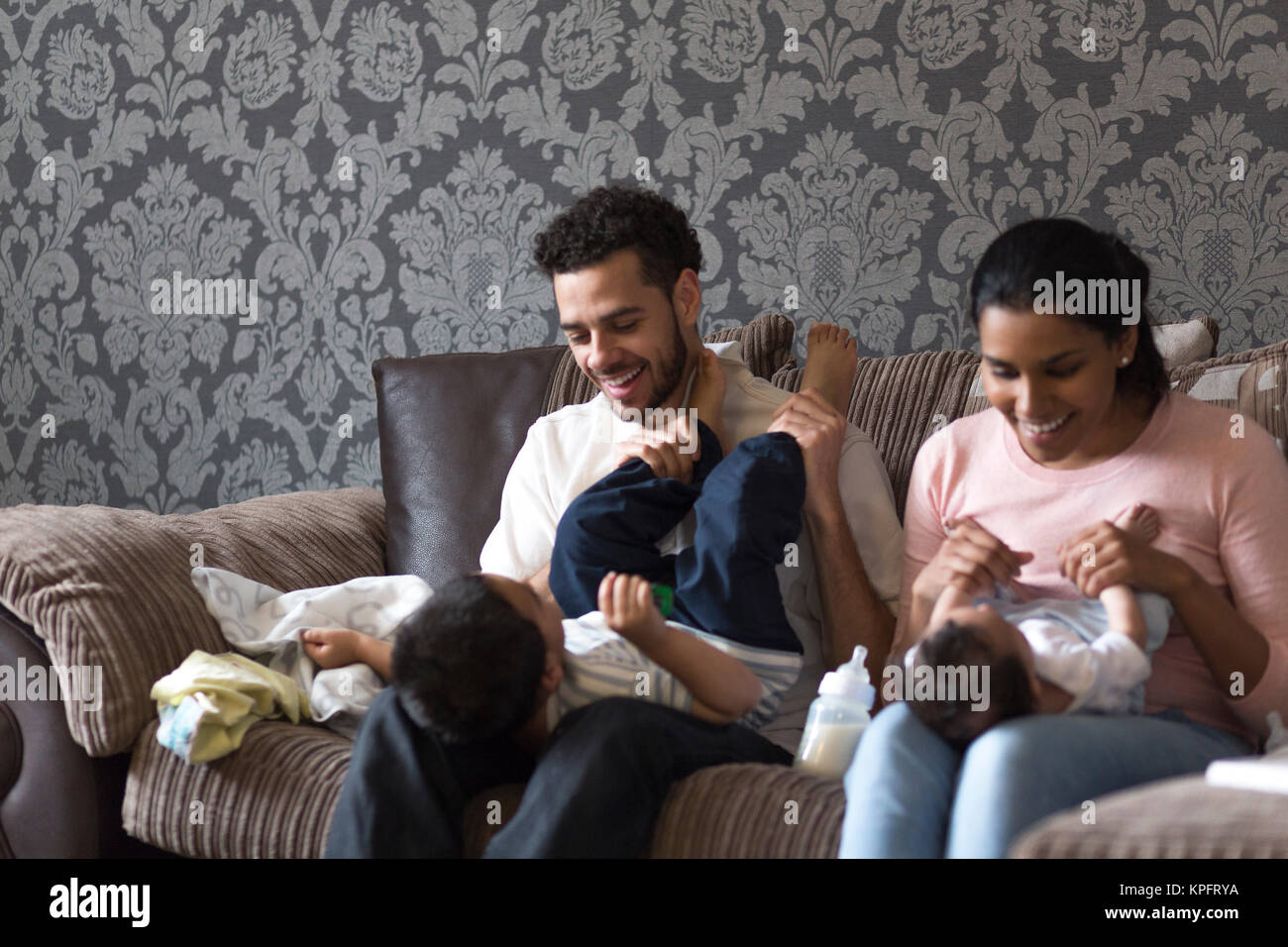 Kopieren von meinem Bruder Stockfoto