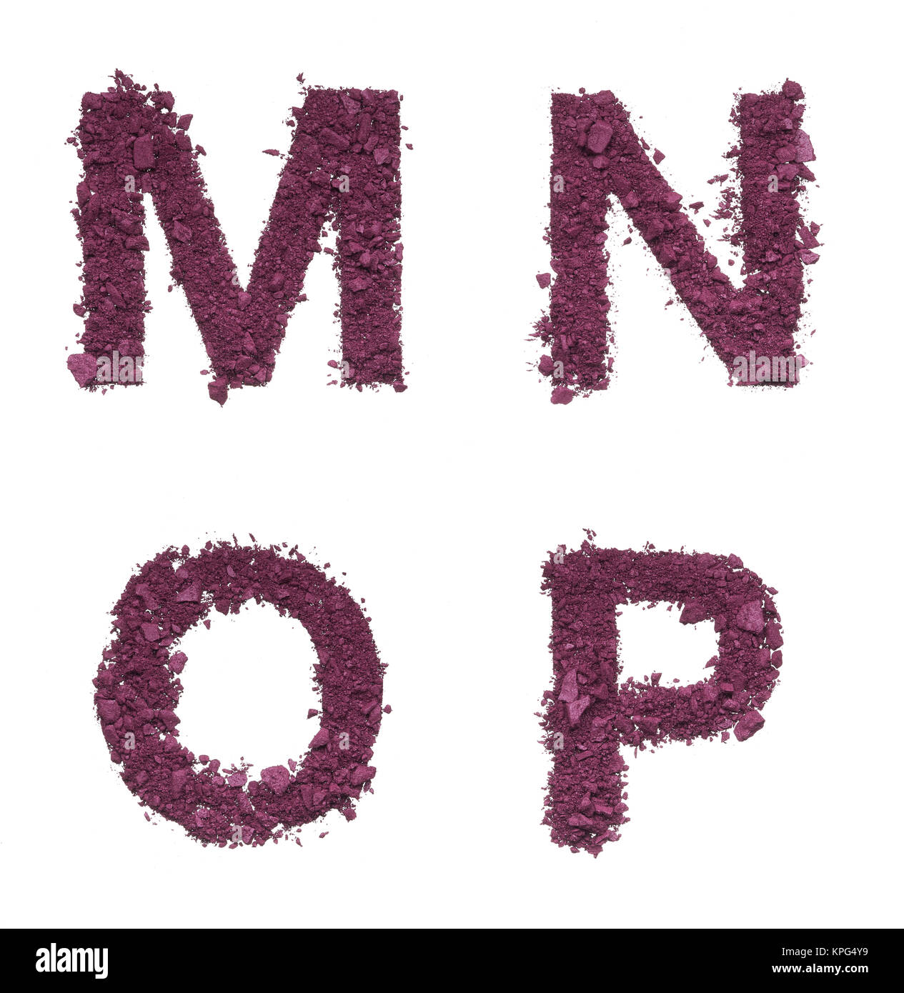 Schablone Alphabet von kosmetischen Produkten Stockfoto