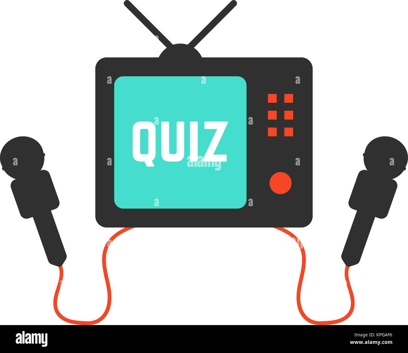 Quiz TV-Symbol Stock Vektor