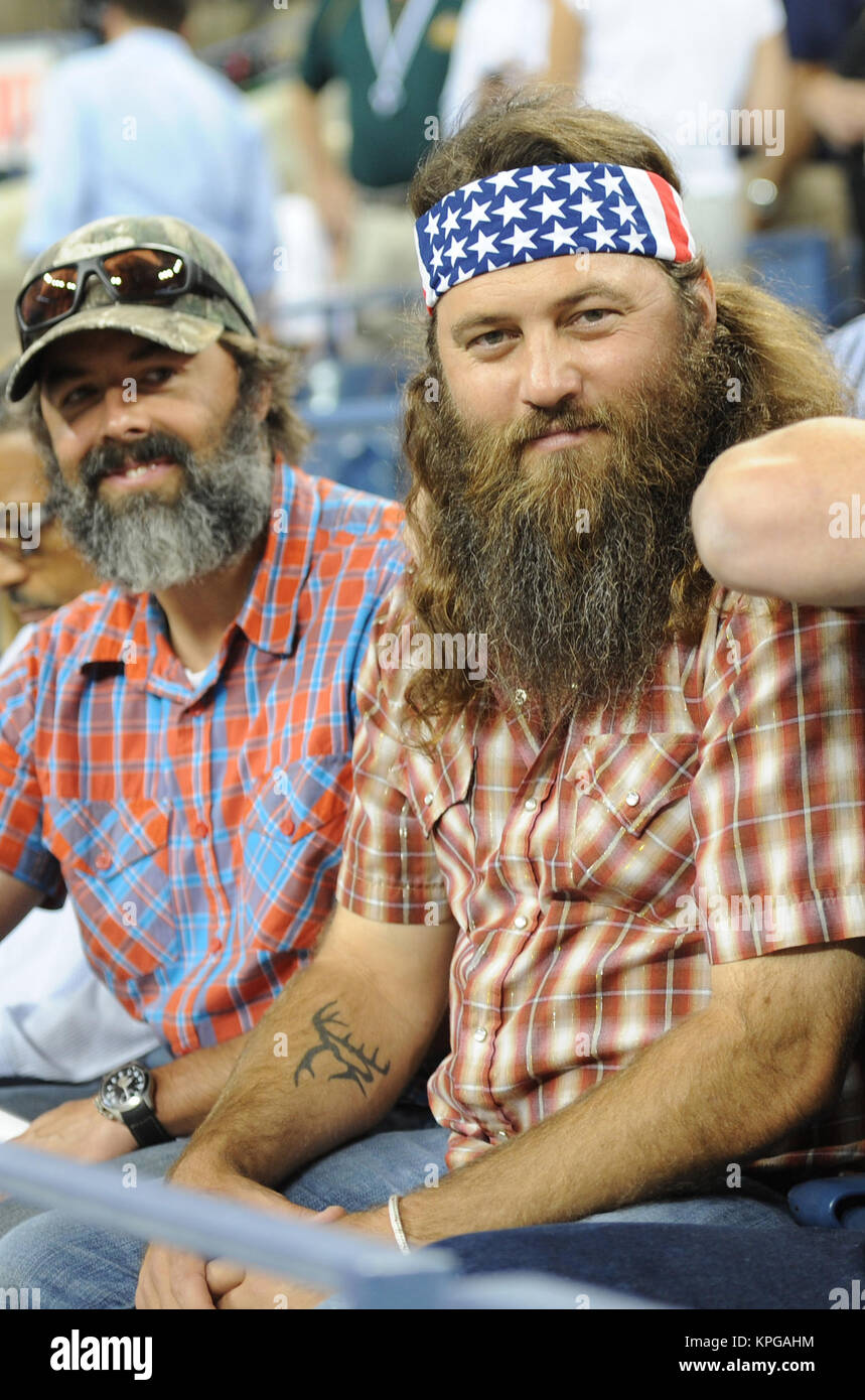 FLUSHING NY-SEPTEMBER 04: Duck's Dynasty Willie Robertson, Tag elf der 2014 US Open am USTA Billie Jean King National Tennis Center am 4. September 2014 in der Nähe der Queens Borough von New York City People: Willie Robertson Stockfoto