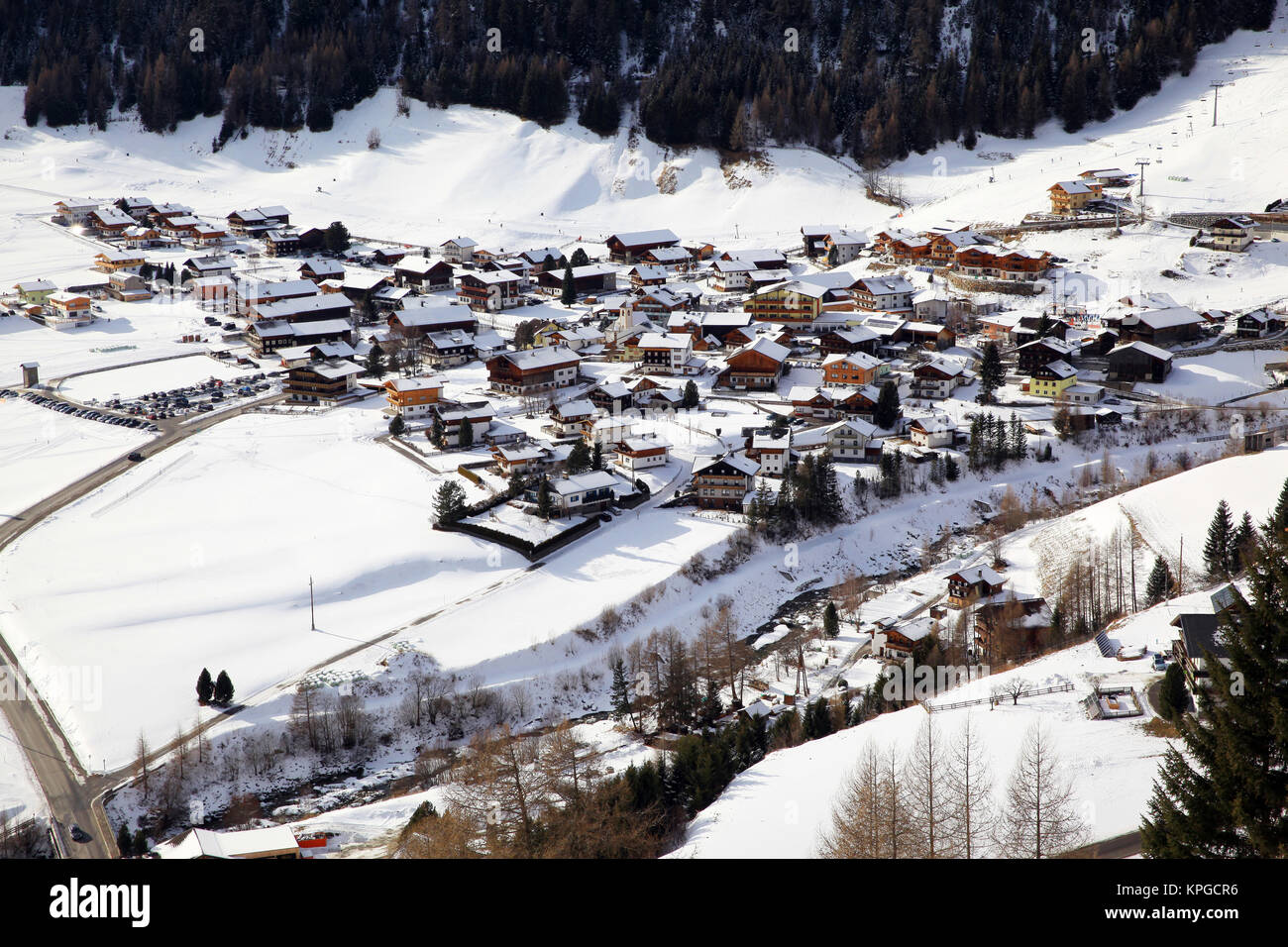 Großes Dorf, Teil der Gemeinde Kals am Großglockner. Stockfoto