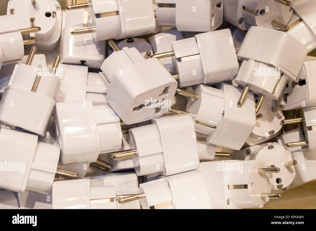 Stecker des Netzadapters Stockfoto
