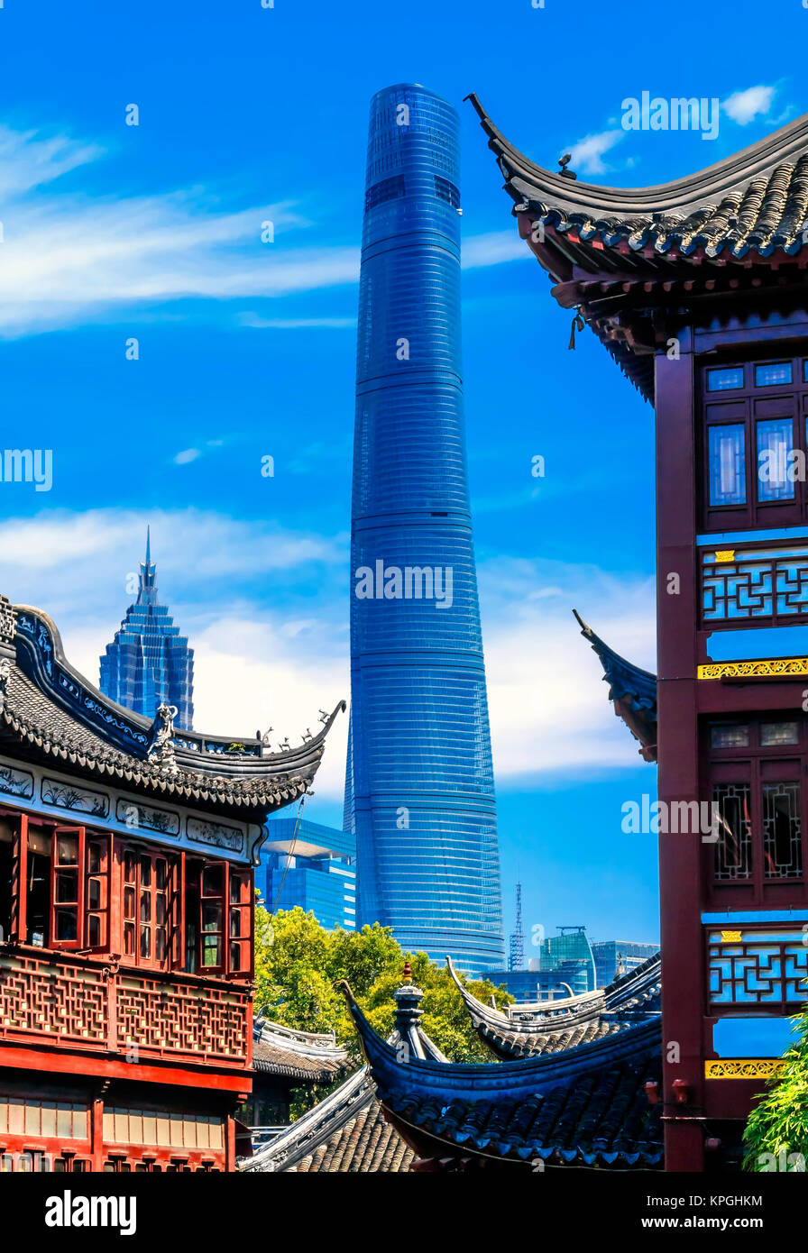 Shanghai Tower, dem höchsten Gebäude der Welt, Jin Mao Tower von Yuyuan