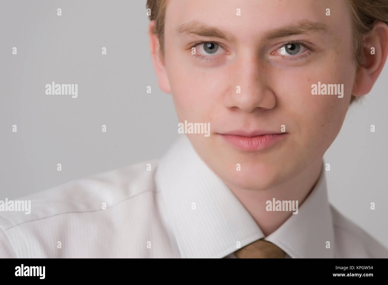 Model Release, Junger, blonder Mann, 21, Im Portrait - jungen, blonden Mann im Portrait Stockfoto