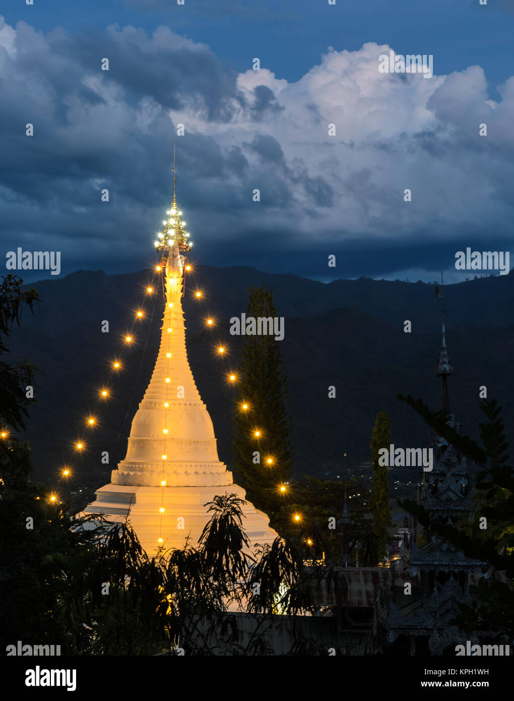 Wat Phra That Doi Kong Mu in Mae Hong Son, Thailand Stockfoto