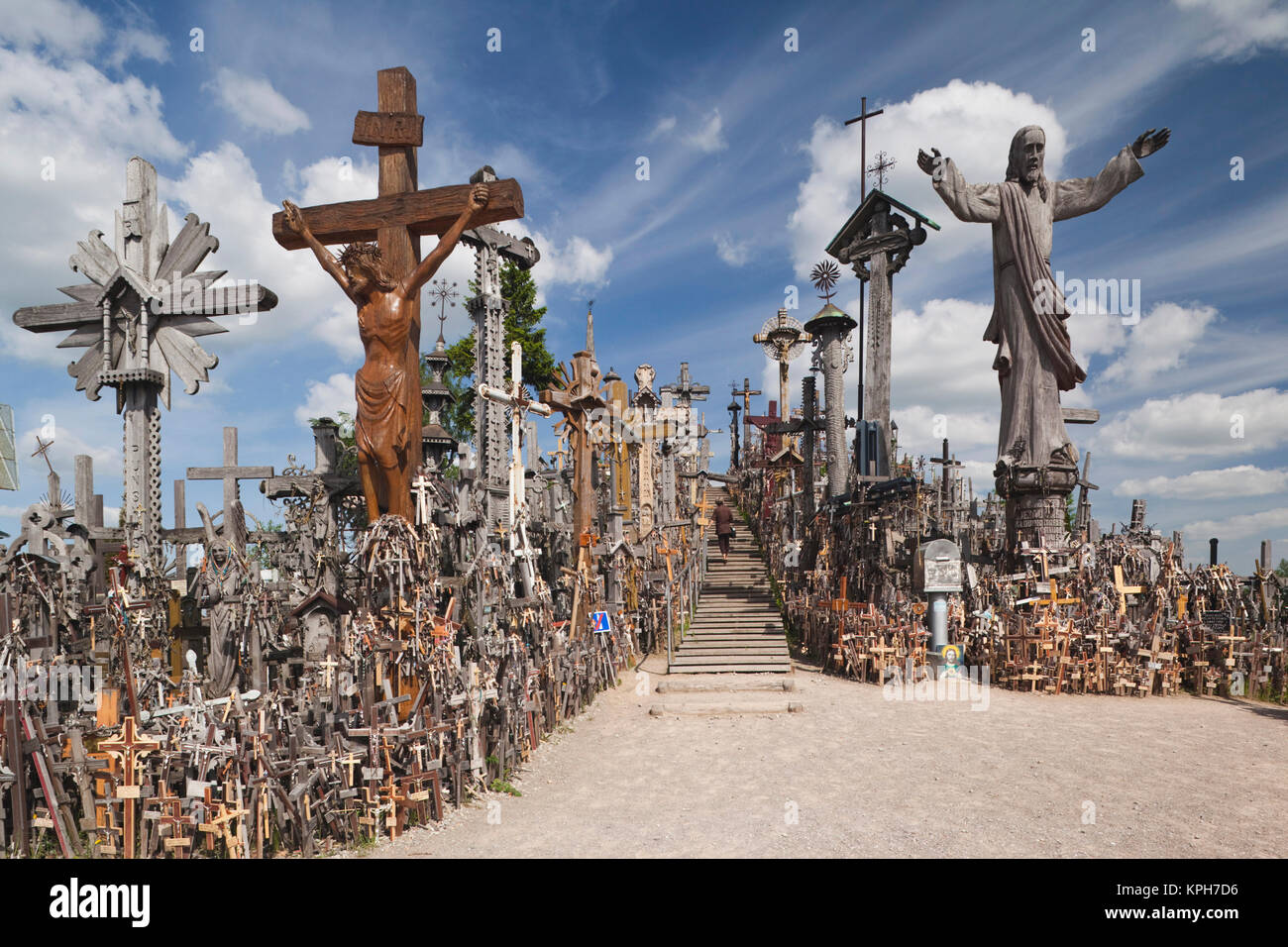 Litauen, Mittellitauen, Siauliai, Berg der Kreuze, religiöse Pilgerstätte Stockfoto