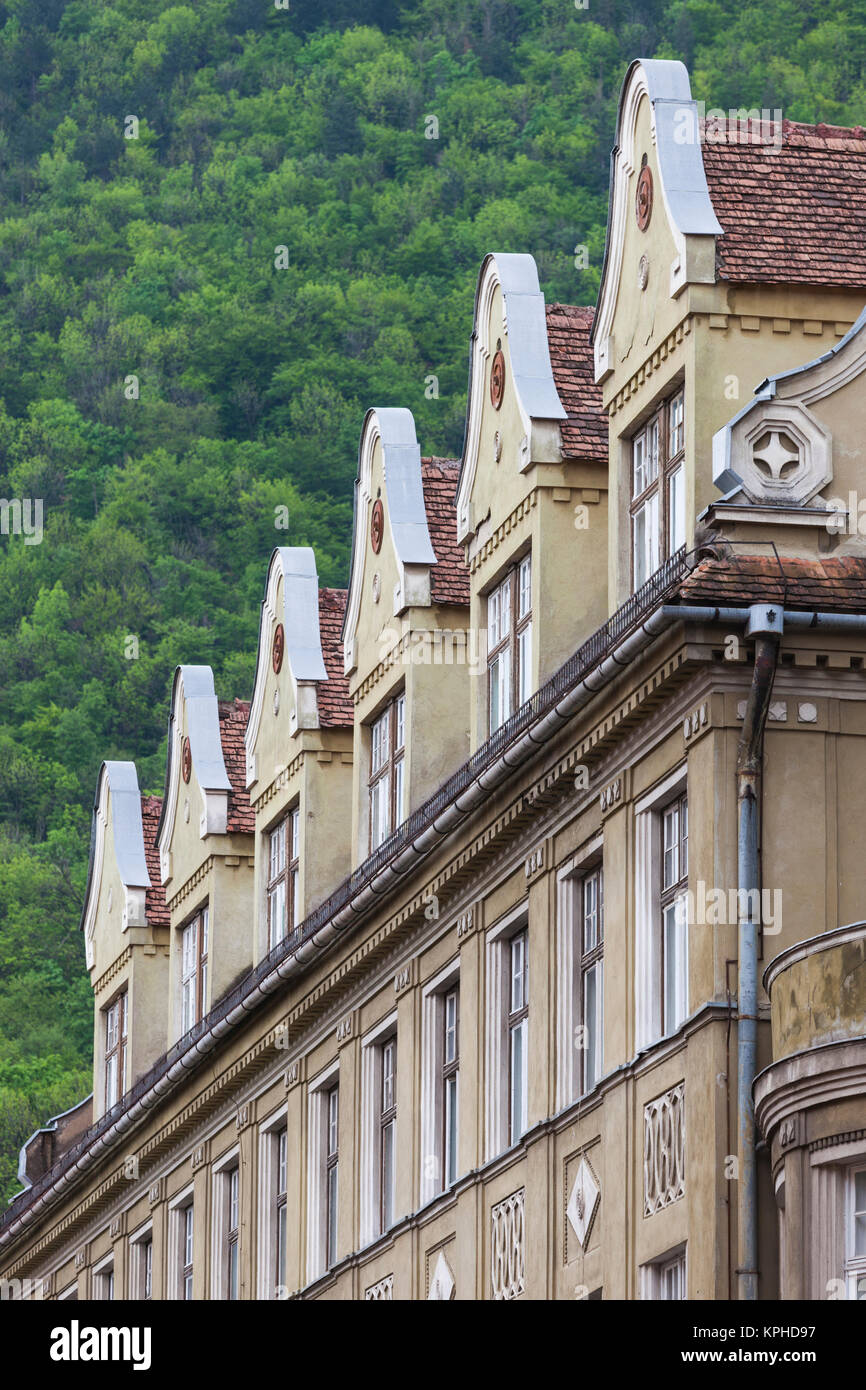 Rumänien, Siebenbürgen, Brasov, Gebäude detail Stockfoto