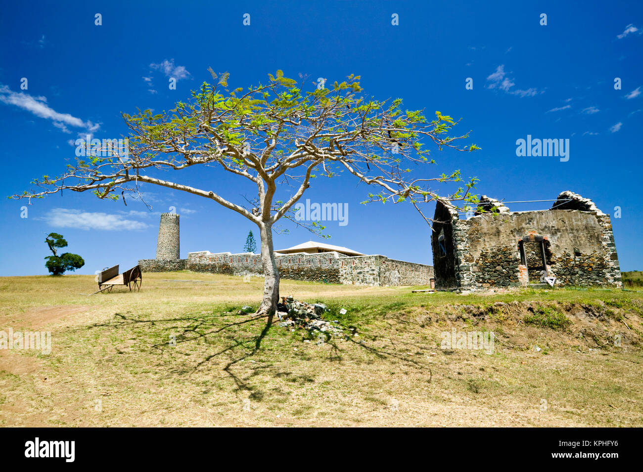 Neukaledonien, Central Grande Terre, La Foa. Fort Teremba-koloniale fort Baujahr 1871. Stockfoto
