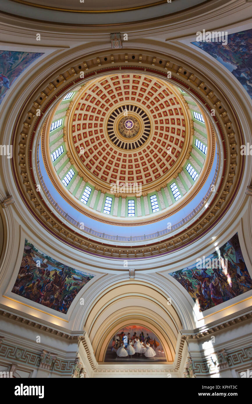 USA, Oklahoma, Oklahoma City, Oklahoma State Capitol Building, Kuppel Innenraum Stockfoto
