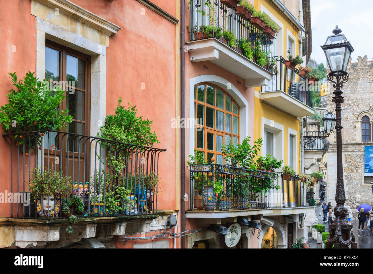 Dorf von Taormina. Sizilien. Italien. Stockfoto