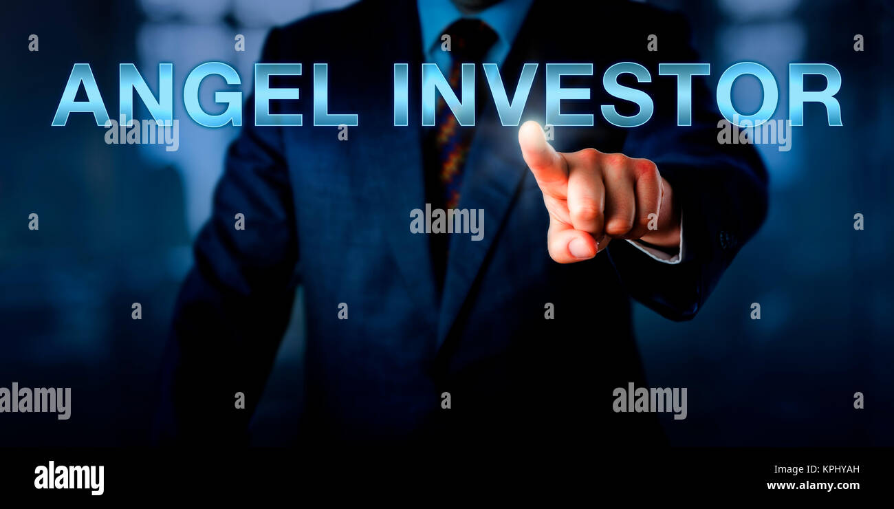 Unternehmer, die auf Angel Investor Stockfoto