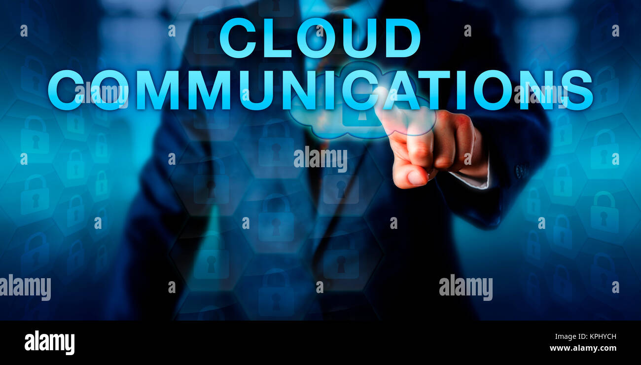 Corporate Client Drücken CLOUD KOMMUNIKATION Stockfoto