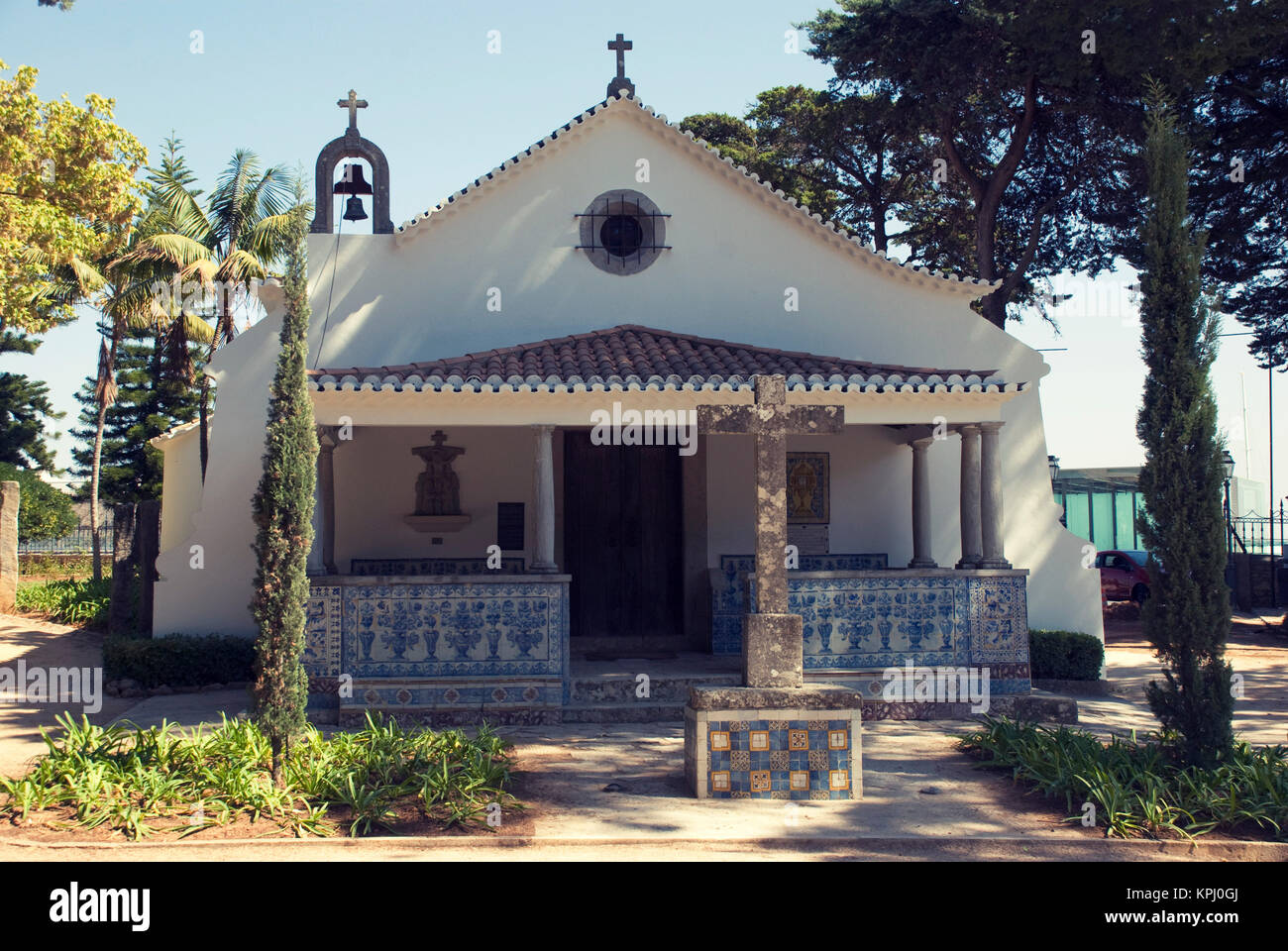 Kleine portugiesische Kapelle - typische Illustr. Stockfoto