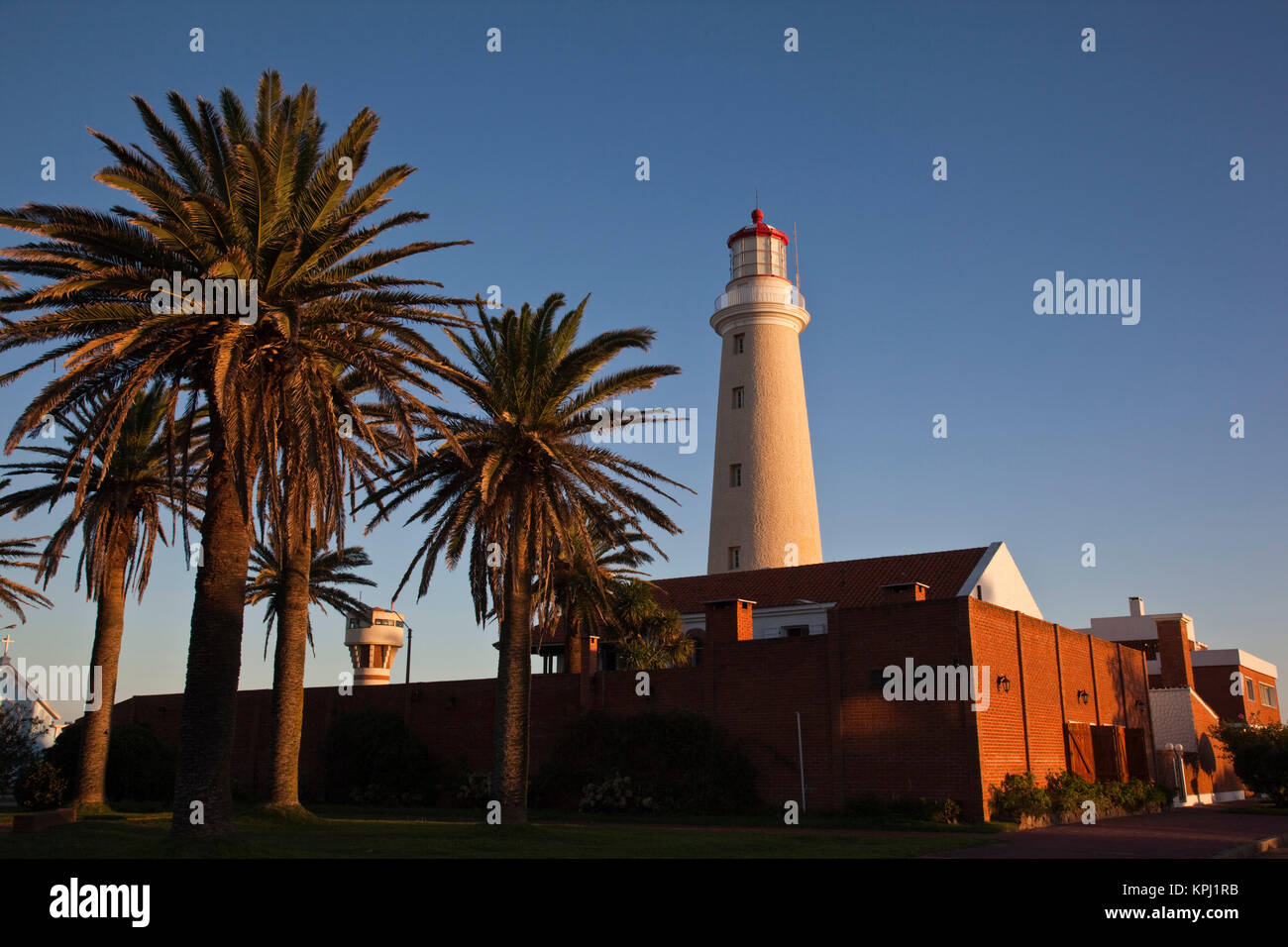 Uruguay Maldonado Abteilung, Punta del Este. Stadt Leuchtturm, Sonnenuntergang. Stockfoto