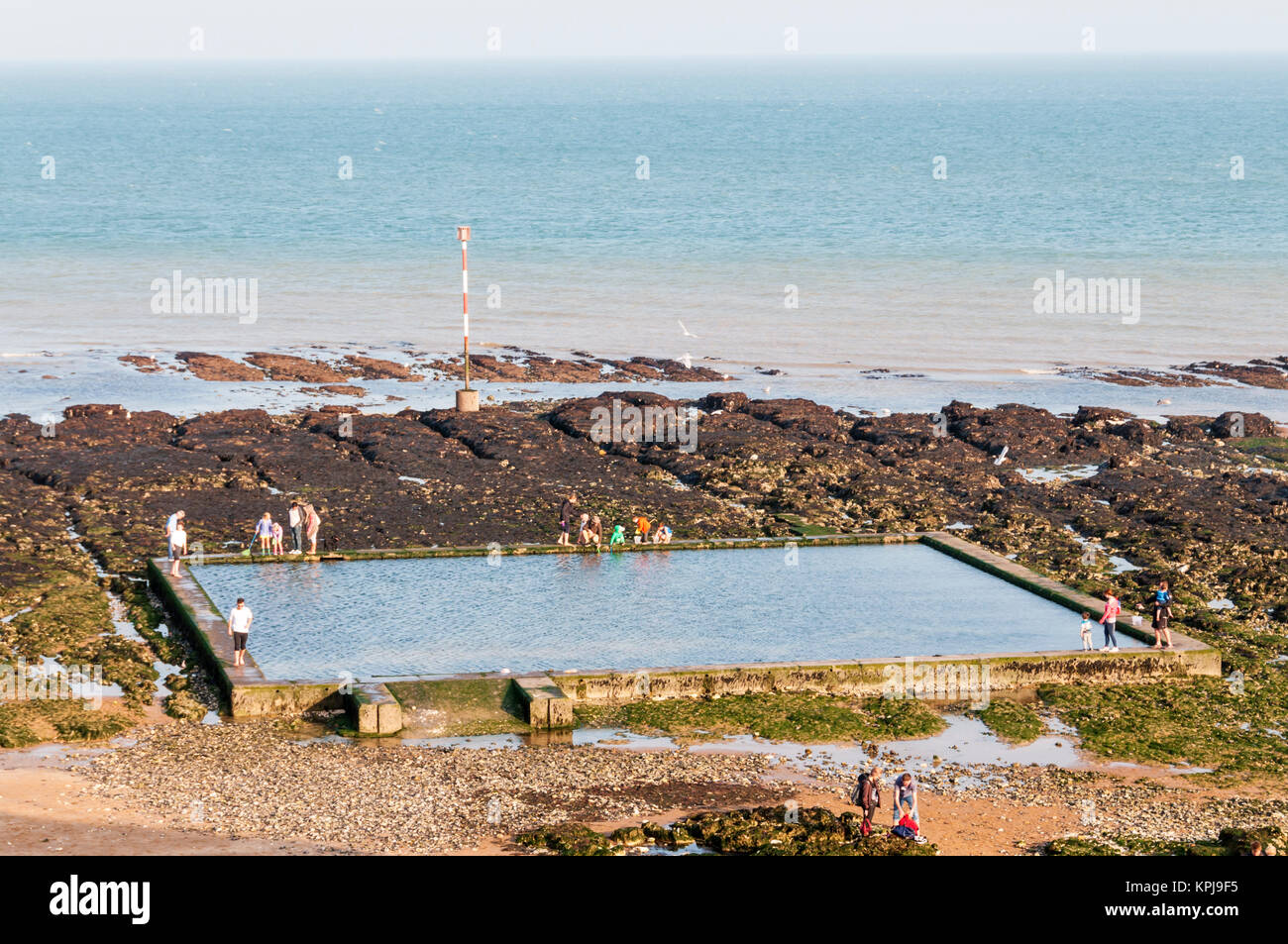 Broadstairs Gezeiten Pool bei Ebbe Stockfoto