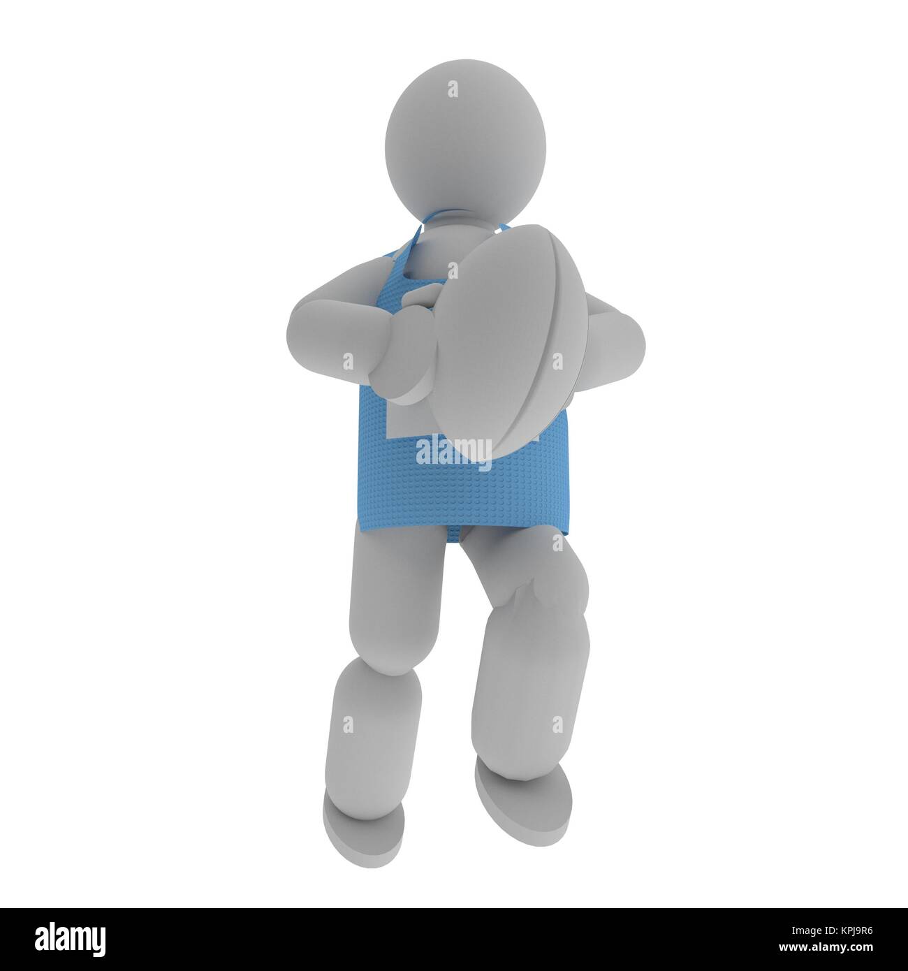 Rugby Player, 3d Stockfoto