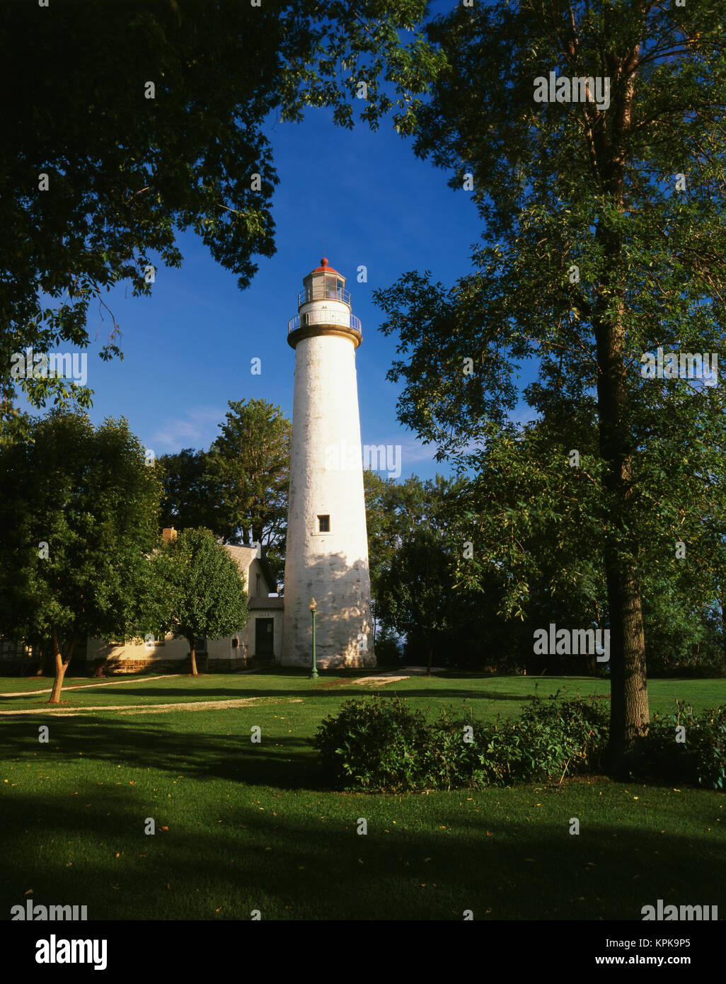 USA, Michigan, Blick auf die Ponte Aux Barques Leuchtturm (Large Format Größen verfügbar) Stockfoto