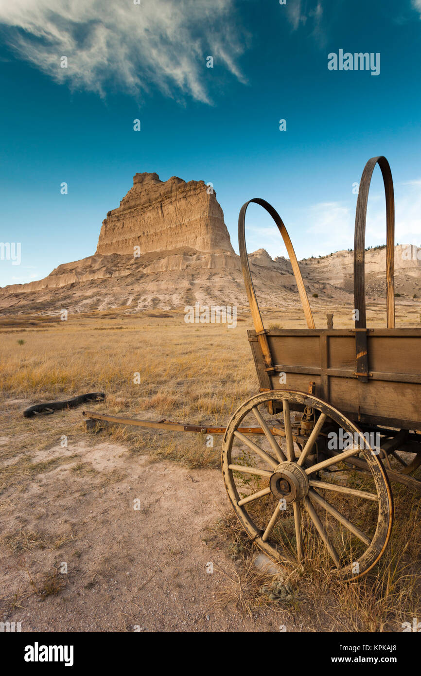 USA, Nebraska, Scottsbluff, Scotts Bluff National Monument und Pionier