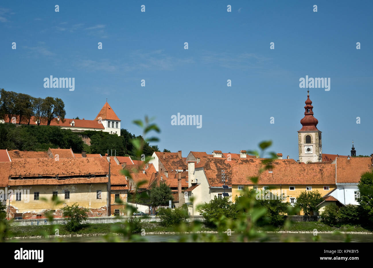 Stadtbild Ptuj. Stockfoto