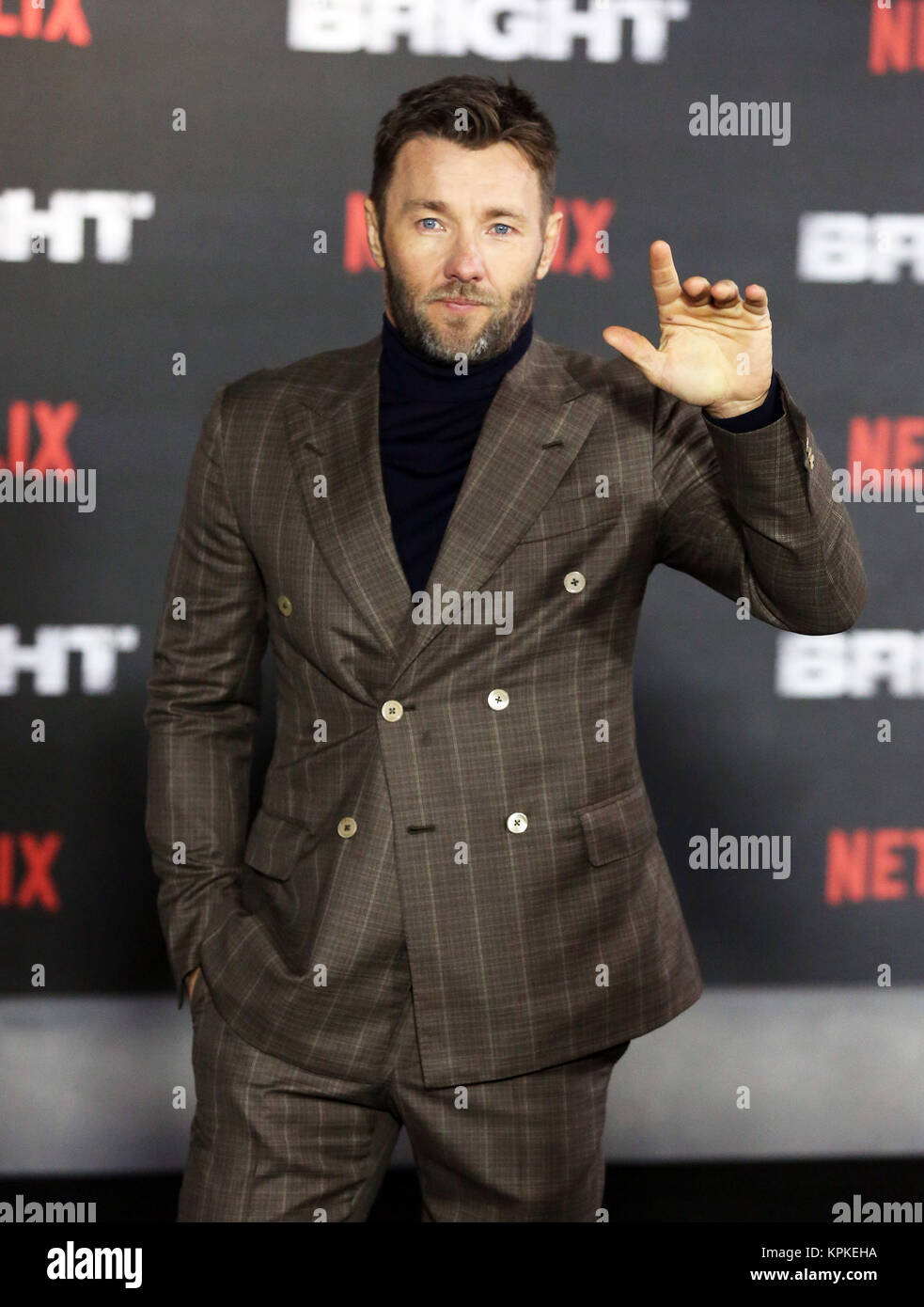 Joel Edgerton kommt für die Europäische Premiere von Hellen, am BFI Southbank in London. Stockfoto