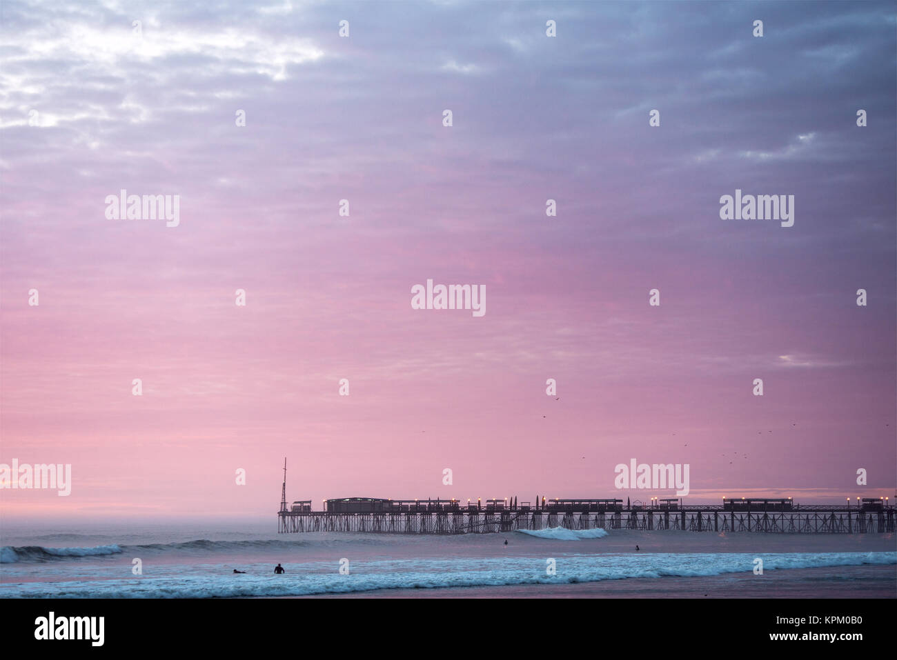 Berühmte Pier bei Pimentel. Peru Stockfoto