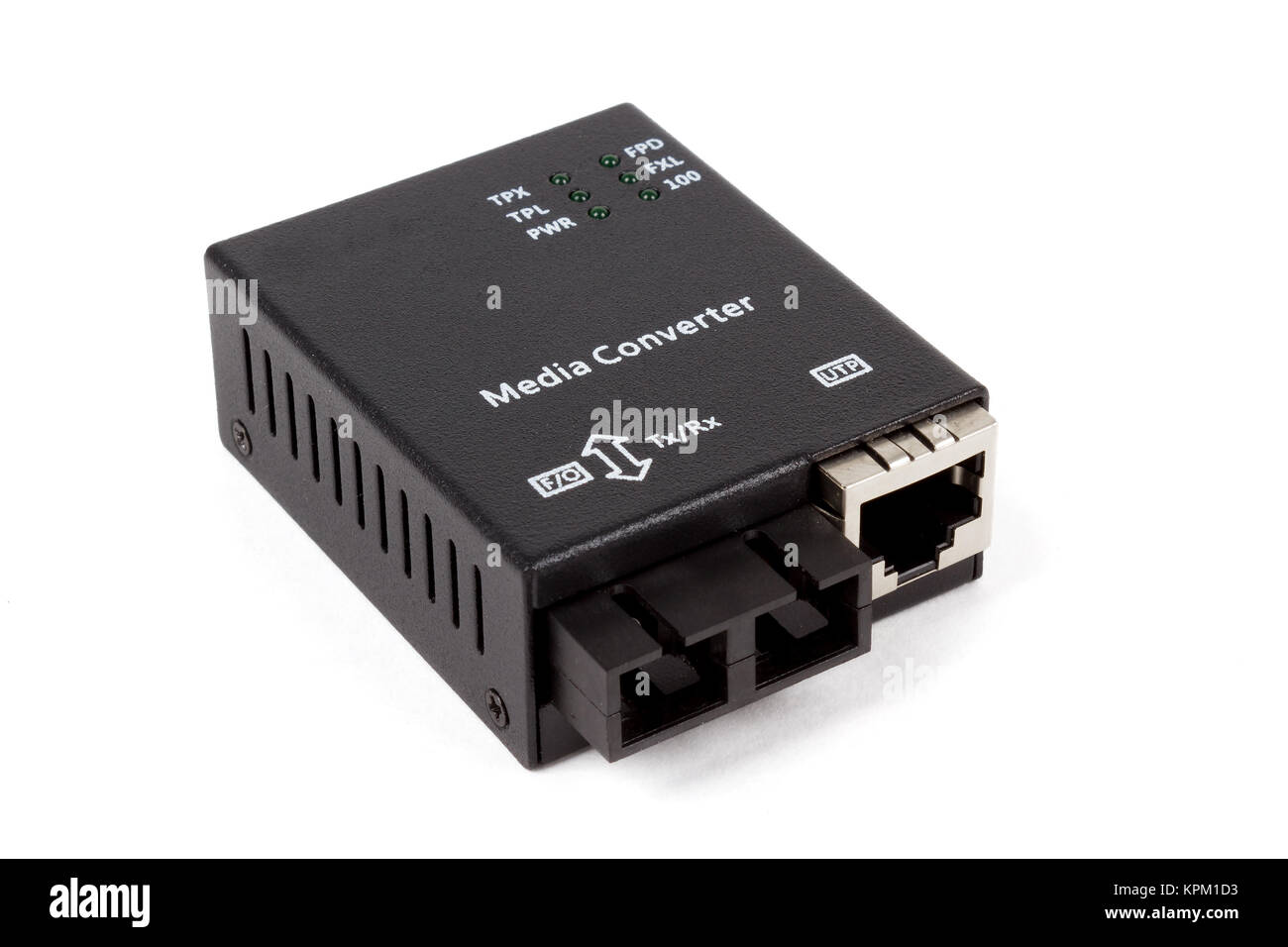 Mini Fiber Optic Media Converter Stockfoto