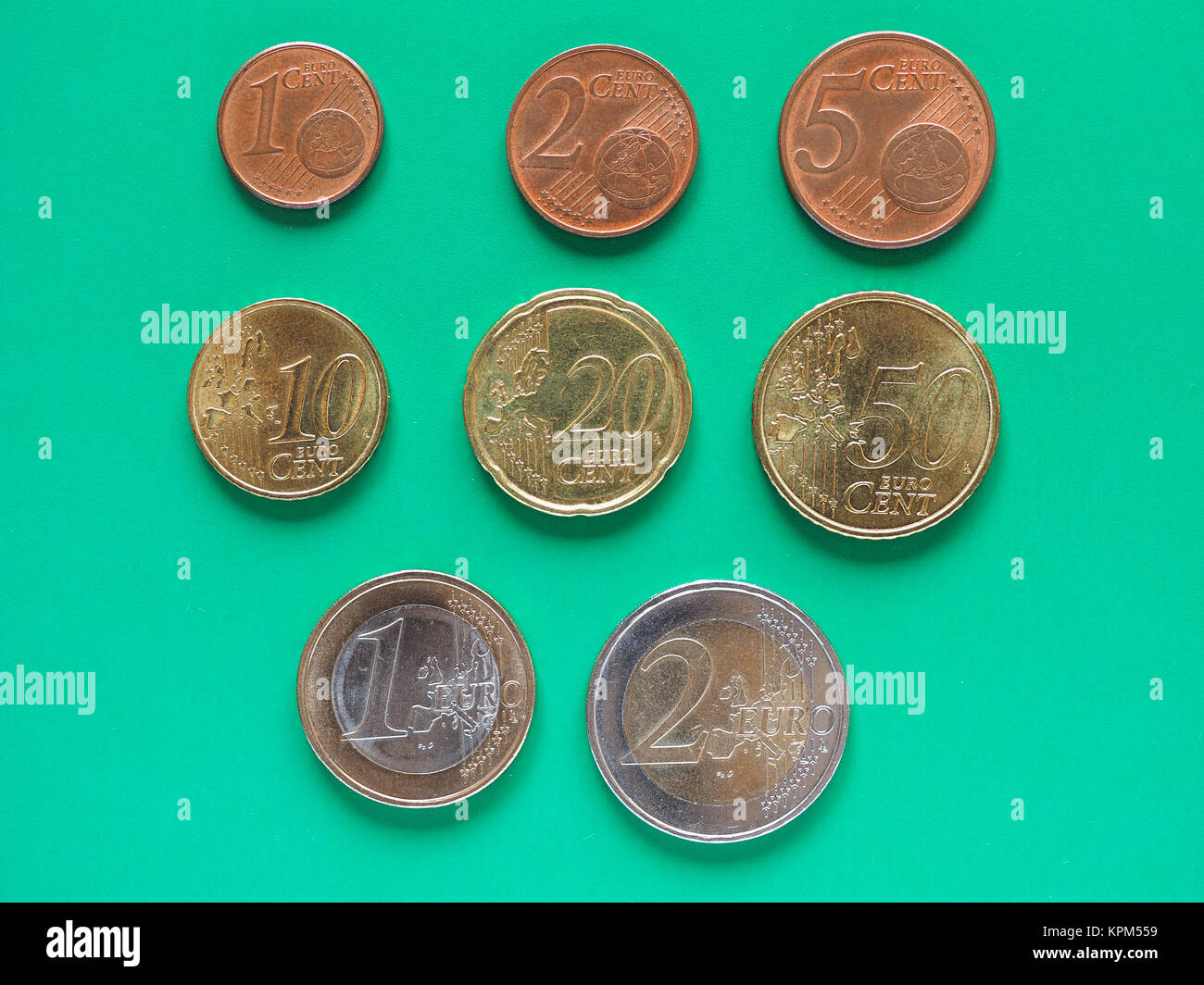 Euro Münzen Geld Stockfoto