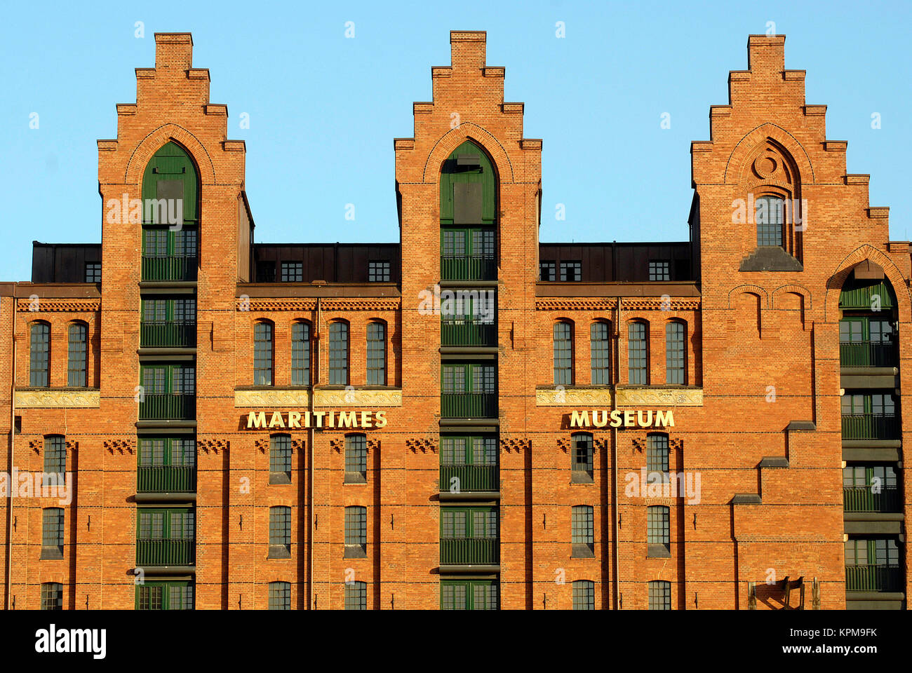 Hamburg, eine der schönsten und beliebtesten Reiseziele der Welt. Internationale Maritime Museum in der Hafenstadt. Stockfoto