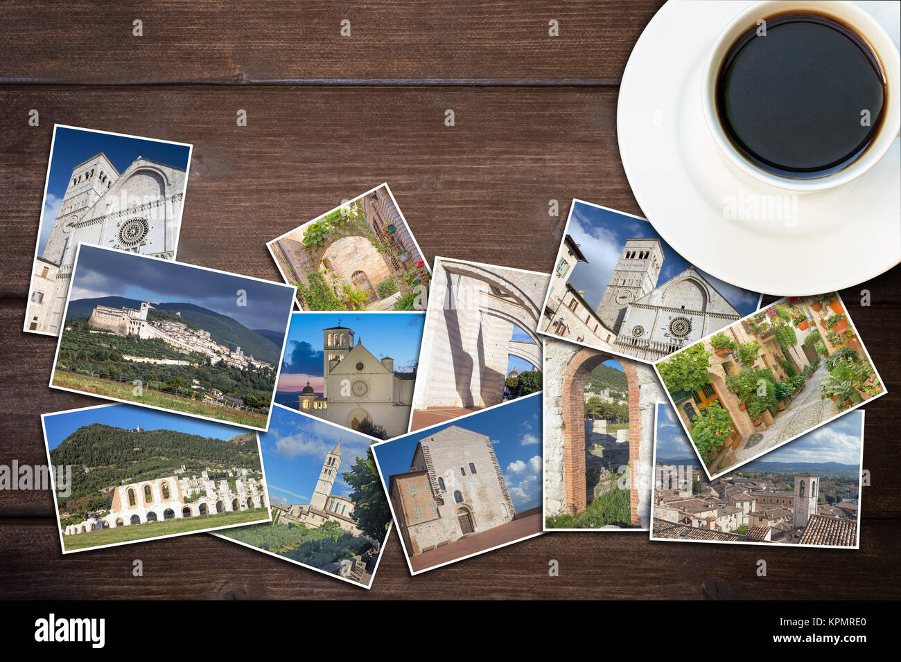 Reisen nach Umbrien in Italien Konzept Stockfoto