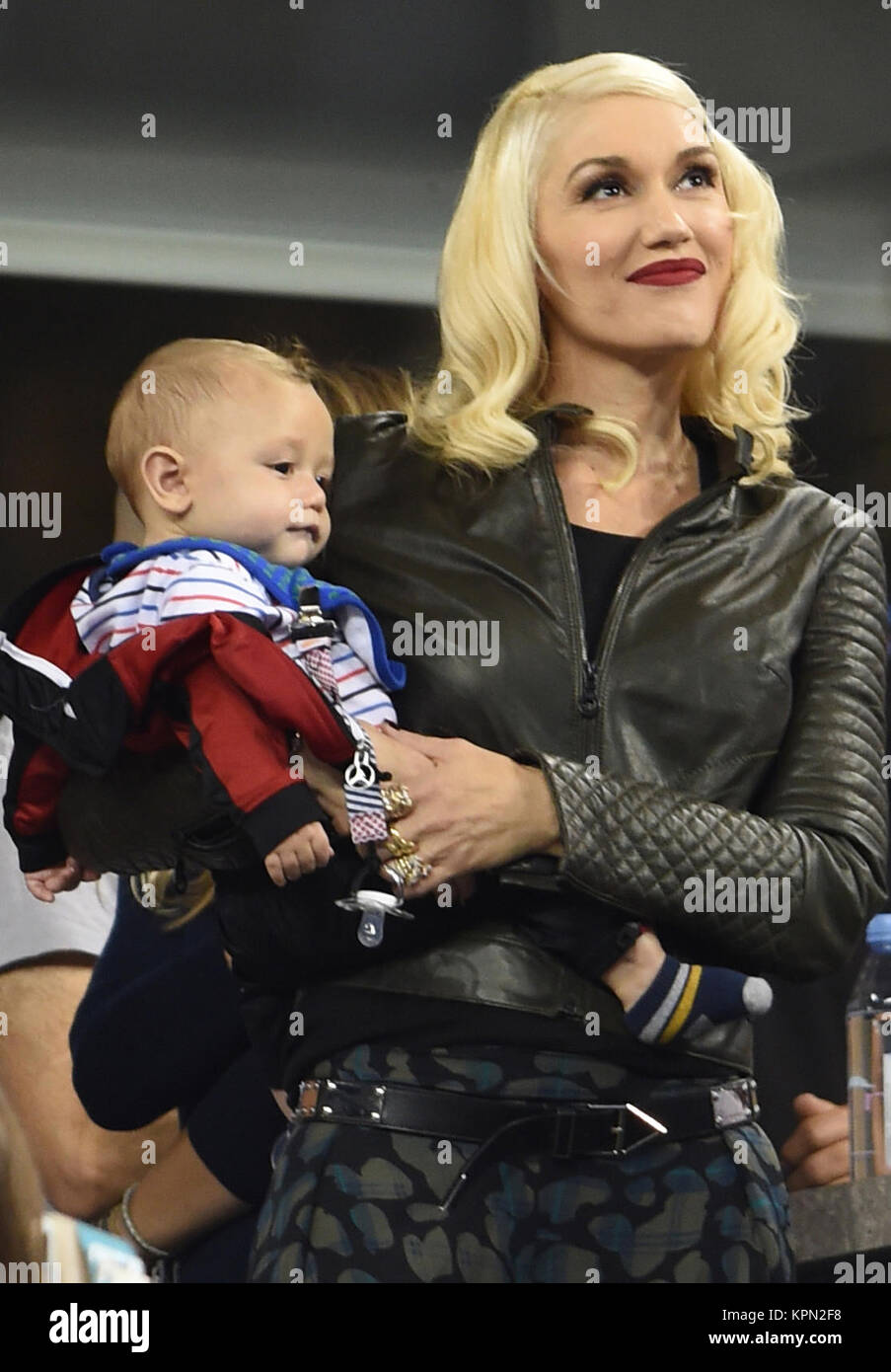 FLUSHING NY-SEPTEMBER 04: Gwen Stefani, Apollo Rossdale, Tag elf der 2014 US Open am USTA Billie Jean King National Tennis Center am 4. September 2014 in der Nähe der Queens Borough von New York City. Personen: Gwen Stefani, Apollo Rossdale Stockfoto