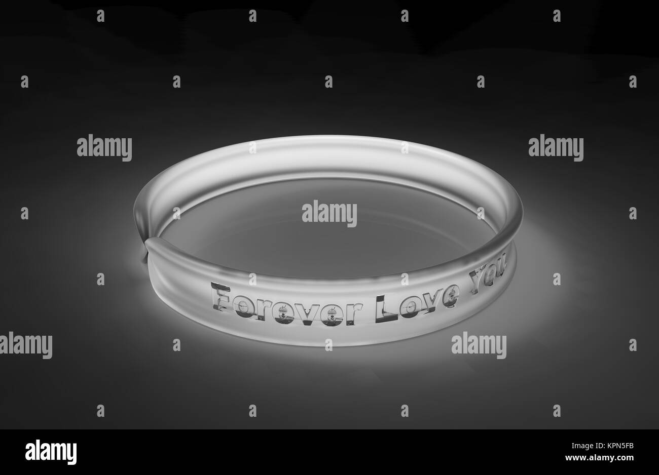 3D-Render von goldenen Ringe mit klaren Hintergrund Farbe Stockfoto